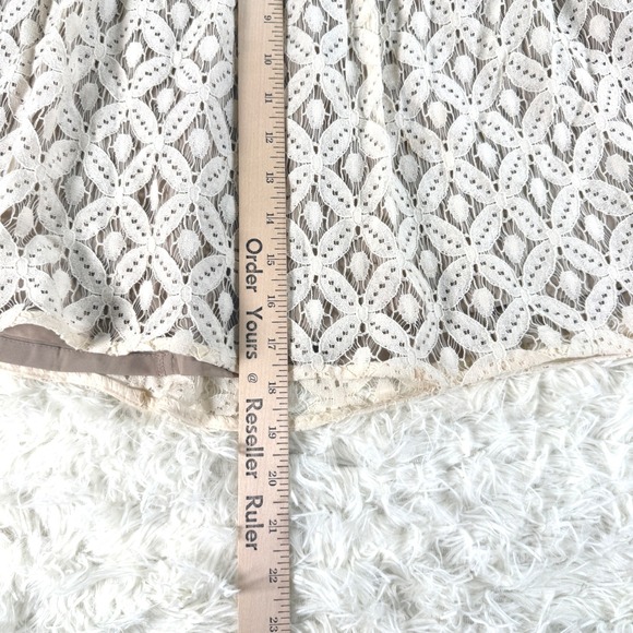 Garnet Hill Cream Lace Overlay Flowy Skirt Women's 10 Whimsical Romantic Fairy - Picture 8 of 12